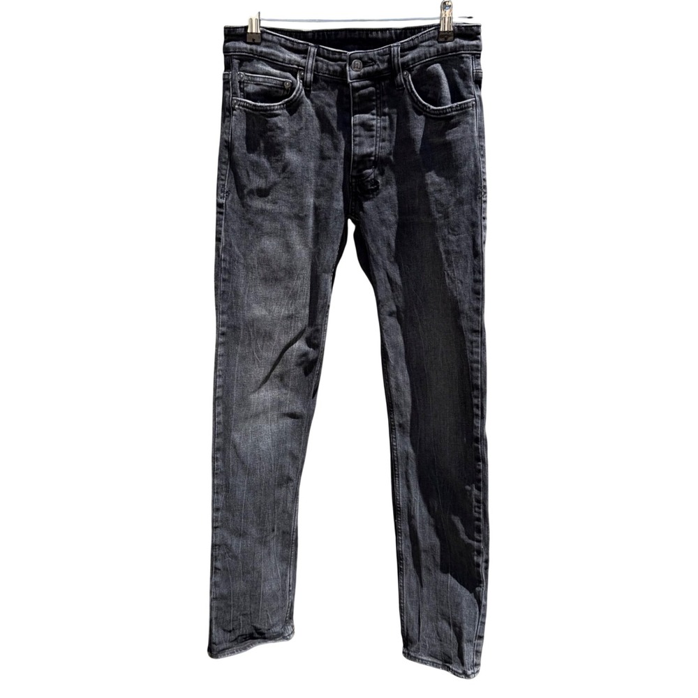 Ksubi Hazlow Smoke Bomb Black Straight Leg Jeans 29 X 31.5